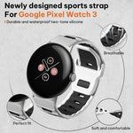 Dây đồng hồ silicone hai màu đầu phẳng xDfind, dành cho Google Pixel Watch 4 / 3 / 2 / 1 41mm