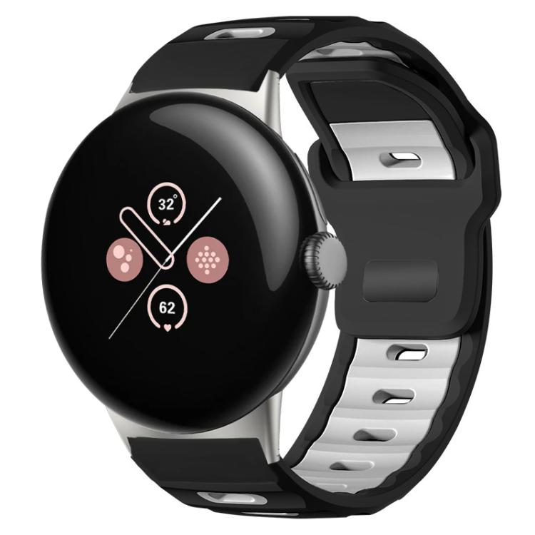 Dây đồng hồ silicone hai màu đầu phẳng xDfind, dành cho Google Pixel Watch 4 / 3 / 2 / 1 41mm