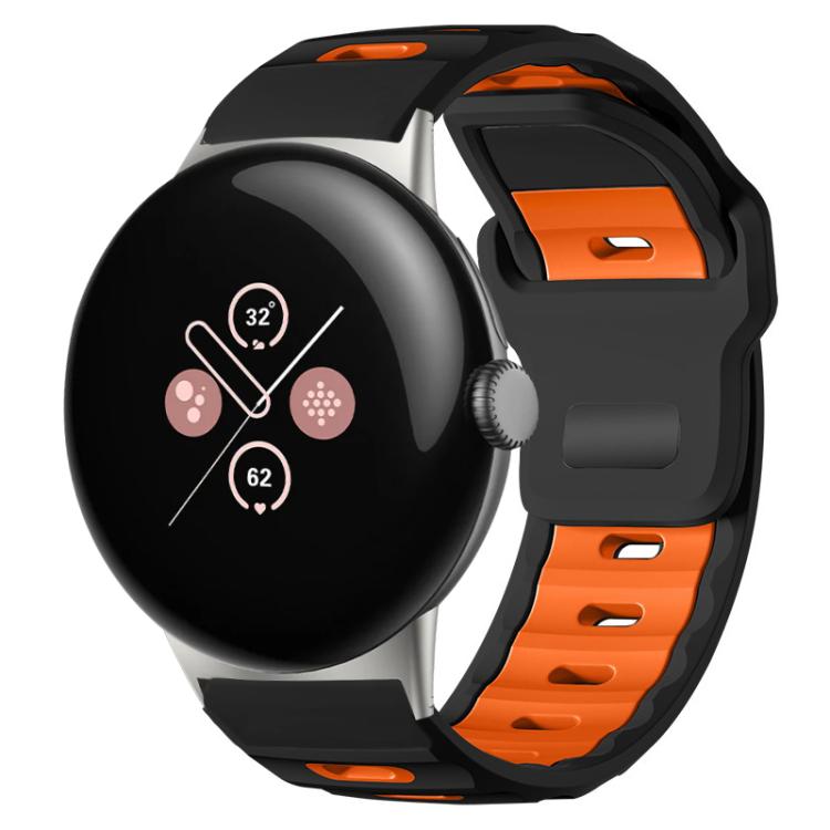 Dây đồng hồ silicone hai màu đầu phẳng xDfind, dành cho Google Pixel Watch 4 / 3 / 2 / 1 41mm