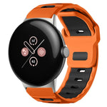 Dây đồng hồ silicone hai màu đầu phẳng xDfind, dành cho Google Pixel Watch 4 / 3 / 2 / 1 41mm
