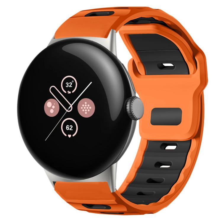 Dây đồng hồ silicone hai màu đầu phẳng xDfind, dành cho Google Pixel Watch 4 / 3 / 2 / 1 41mm