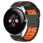 Dây đồng hồ silicone hai màu đầu phẳng xDfind, dành cho Google Pixel Watch 4 / 3 / 2 / 1 41mm