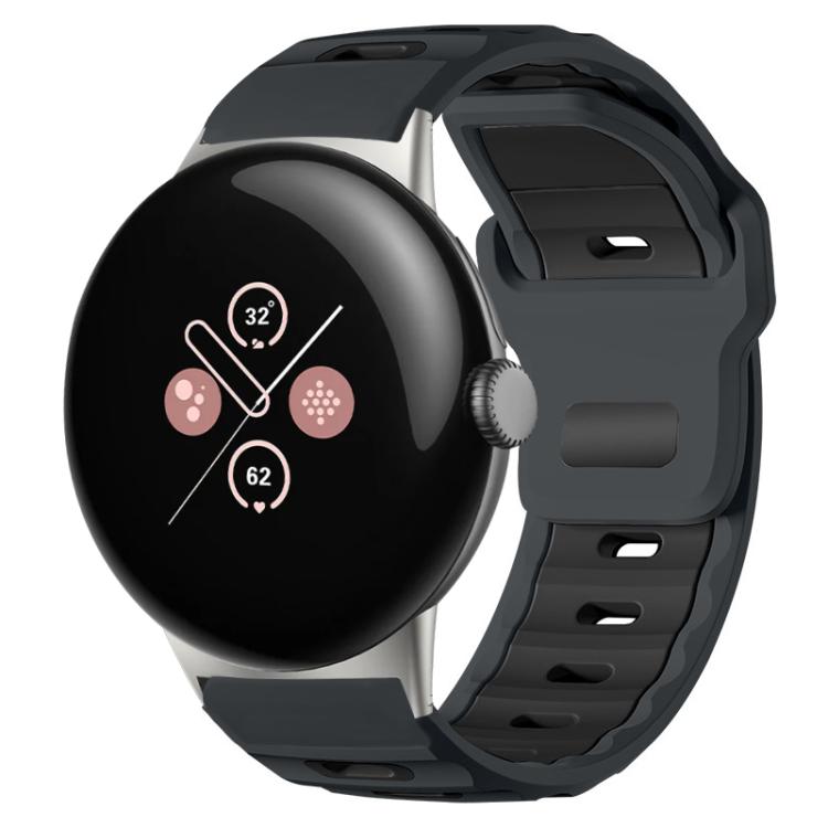 Dây đồng hồ silicone hai màu đầu phẳng xDfind, dành cho Google Pixel Watch 4 / 3 / 2 / 1 41mm