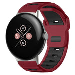 Dây đồng hồ silicone hai màu đầu phẳng xDfind, dành cho Google Pixel Watch 4 / 3 / 2 / 1 41mm