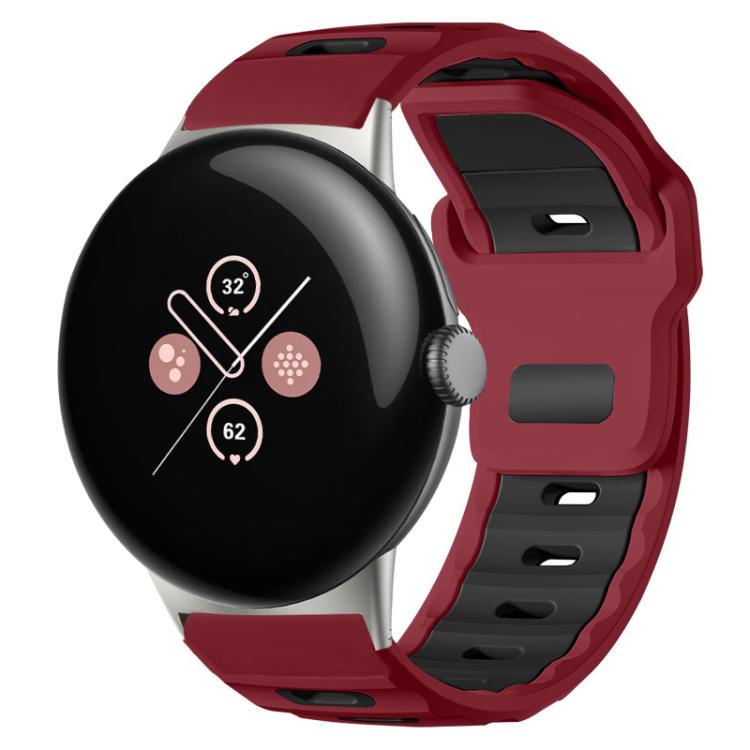 Dây đồng hồ silicone hai màu đầu phẳng xDfind, dành cho Google Pixel Watch 4 / 3 / 2 / 1 41mm