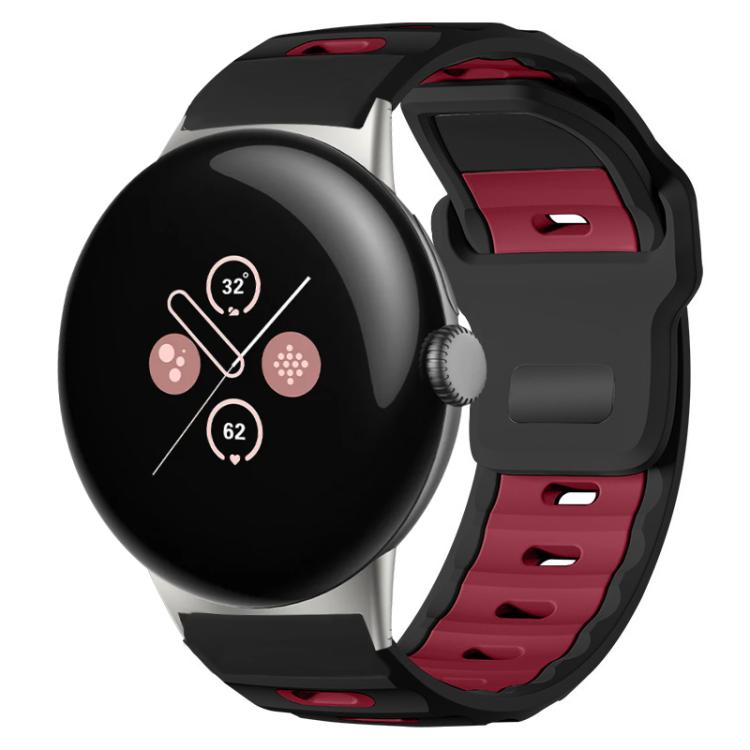 Dây đồng hồ silicone hai màu đầu phẳng xDfind, dành cho Google Pixel Watch 4 / 3 / 2 / 1 41mm