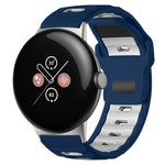 Dây đồng hồ silicone hai màu đầu phẳng xDfind, dành cho Google Pixel Watch 4 / 3 / 2 / 1 41mm