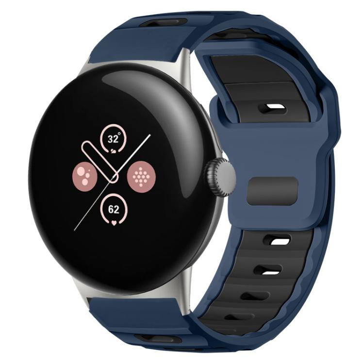 Dây đồng hồ silicone hai màu đầu phẳng xDfind, dành cho Google Pixel Watch 4 / 3 / 2 / 1 41mm