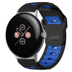 Dây đồng hồ silicone hai màu đầu phẳng xDfind, dành cho Google Pixel Watch 4 / 3 / 2 / 1 41mm