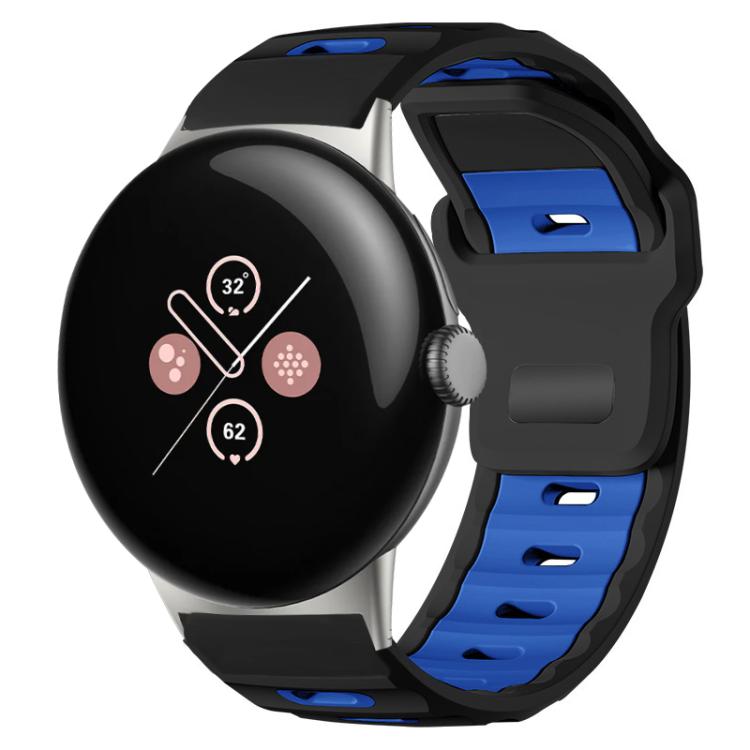 Dây đồng hồ silicone hai màu đầu phẳng xDfind, dành cho Google Pixel Watch 4 / 3 / 2 / 1 41mm