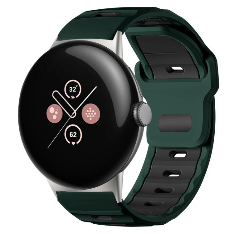 Dây đồng hồ silicone hai màu đầu phẳng xDfind, dành cho Google Pixel Watch 4 / 3 / 2 / 1 41mm