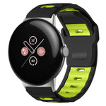 Dây đồng hồ silicone hai màu đầu phẳng xDfind, dành cho Google Pixel Watch 4 / 3 / 2 / 1 41mm