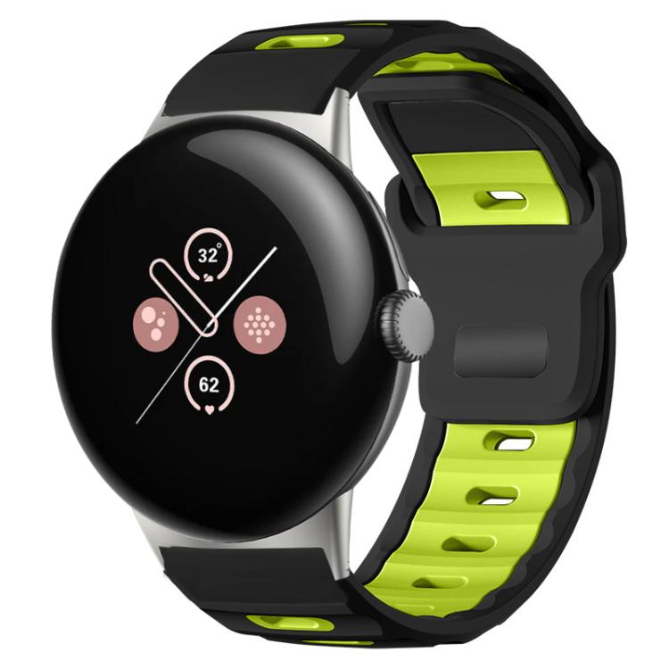 Dây đồng hồ silicone hai màu đầu phẳng xDfind, dành cho Google Pixel Watch 4 / 3 / 2 / 1 41mm