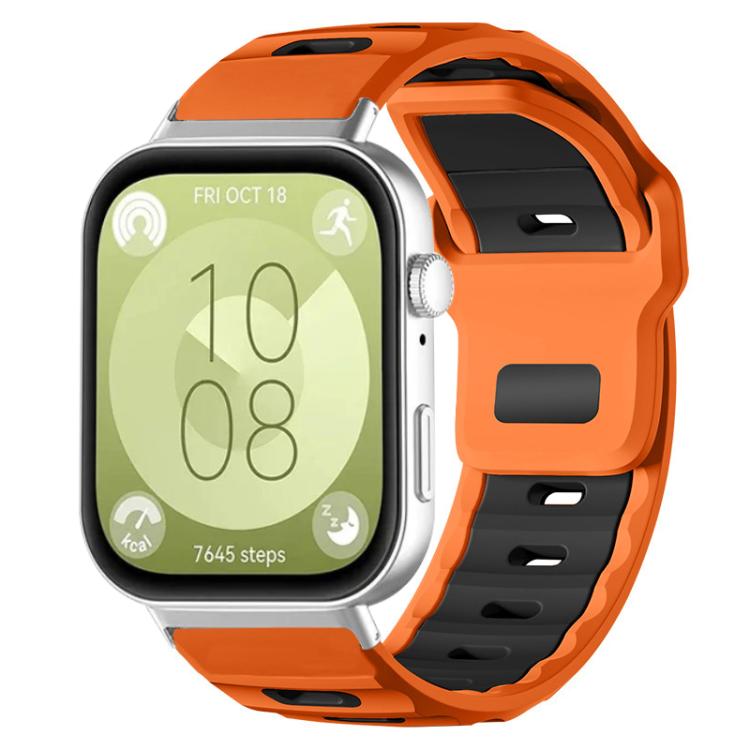 xDfind Flat-head Dual-color Silicone Watch Band, For Huawei Watch Fit4 Pro / Fit4 / Fit3, For Huawei Watch D2