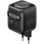 Bộ sạc du lịch 3 trong 1 GaN 65W Havit UC252 với cáp Type-C rút gọn, UC252 (phích cắm EU), UC252 (phích cắm Mỹ)