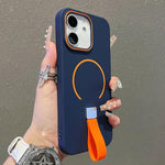 Ốp lưng TPU cảm giác da kèm dây silicone có nam châm, dành cho iPhone 13, iPhone 12 / 12 Pro, iPhone 12 Pro Max, iPhone 11 Pro Max, iPhone 11, iPhone 11 Pro