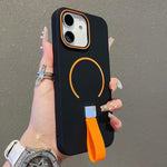 Ốp lưng TPU cảm giác da kèm dây silicone có nam châm, dành cho iPhone 13, iPhone 12 / 12 Pro, iPhone 12 Pro Max, iPhone 11 Pro Max, iPhone 11, iPhone 11 Pro