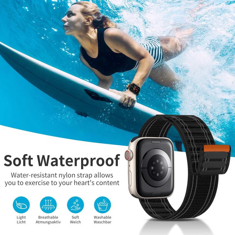 Dây đồng hồ xDfind móc và vòng dệt nylon, dành cho Apple Watch 42 / 44 / 45 / 46 / 49mm, dành cho Apple Watch 38 / 40 / 41 / S11 42mm