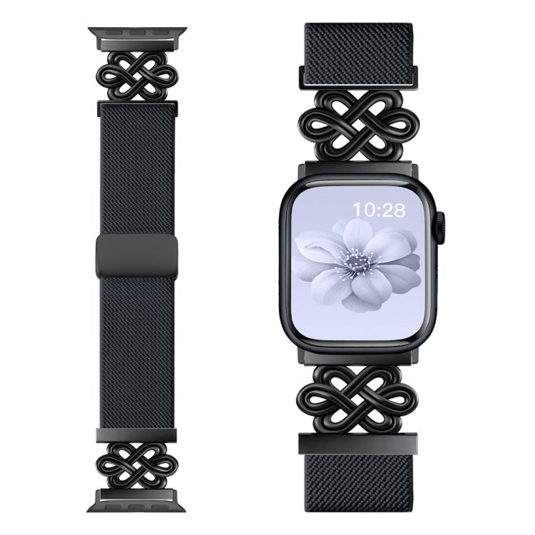 Dây đồng hồ xDfind khóa nam châm bện nylon nút thắt Trung Quốc, dành cho Apple Watch 42 / 44 / 45 / 46 / 49mm, dành cho Apple Watch 38 / 40 / 41 / S11 42mm