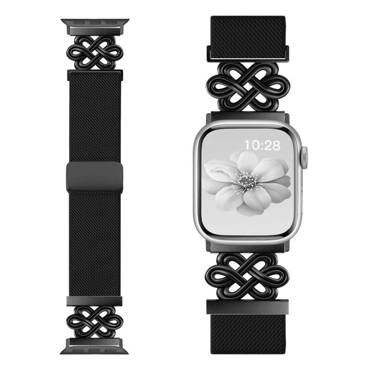 Dây đồng hồ xDfind khóa nam châm bện nylon nút thắt Trung Quốc, dành cho Apple Watch 42 / 44 / 45 / 46 / 49mm, dành cho Apple Watch 38 / 40 / 41 / S11 42mm