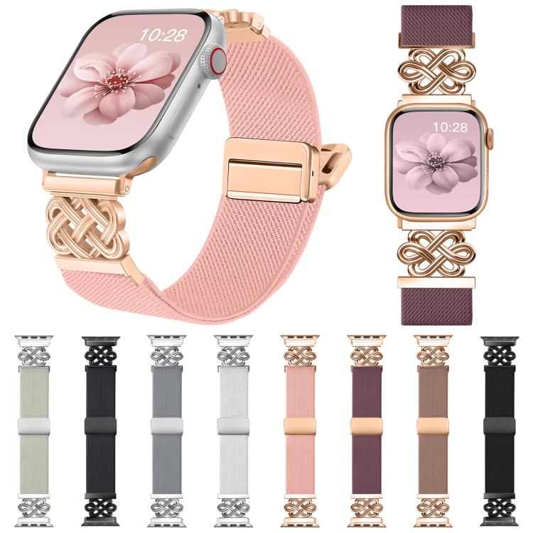 Dây đồng hồ xDfind khóa nam châm bện nylon nút thắt Trung Quốc, dành cho Apple Watch 42 / 44 / 45 / 46 / 49mm, dành cho Apple Watch 38 / 40 / 41 / S11 42mm