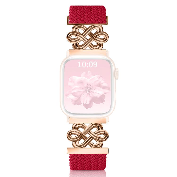 Dây đồng hồ xDfind khóa nam châm bện nylon cầu vồng nút thắt Trung Quốc, dành cho Apple Watch 42 / 44 / 45 / 46 / 49mm, dành cho Apple Watch 38 / 40 / 41 / S11 42mm