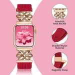 Dây đồng hồ xDfind khóa nam châm bện nylon cầu vồng nút thắt Trung Quốc, dành cho Apple Watch 42 / 44 / 45 / 46 / 49mm, dành cho Apple Watch 38 / 40 / 41 / S11 42mm