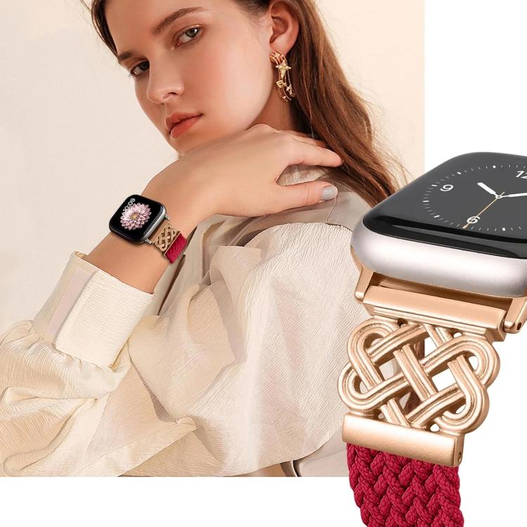 Dây đồng hồ xDfind khóa nam châm bện nylon cầu vồng nút thắt Trung Quốc, dành cho Apple Watch 42 / 44 / 45 / 46 / 49mm, dành cho Apple Watch 38 / 40 / 41 / S11 42mm