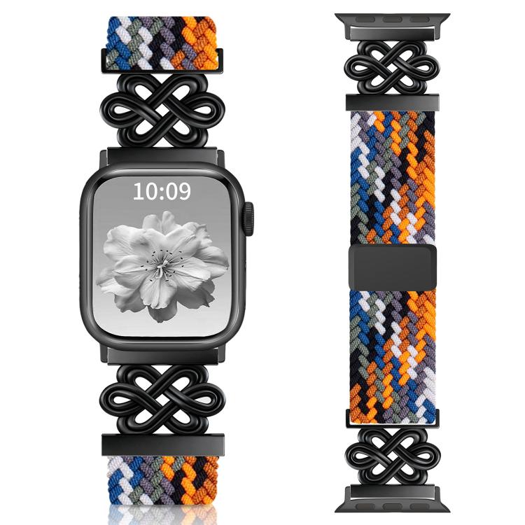 Dây đồng hồ xDfind khóa nam châm bện nylon cầu vồng nút thắt Trung Quốc, dành cho Apple Watch 42 / 44 / 45 / 46 / 49mm, dành cho Apple Watch 38 / 40 / 41 / S11 42mm