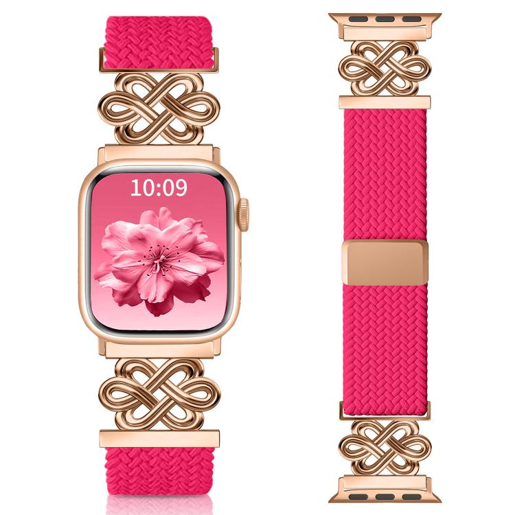 Dây đồng hồ xDfind khóa nam châm bện nylon cầu vồng nút thắt Trung Quốc, dành cho Apple Watch 42 / 44 / 45 / 46 / 49mm, dành cho Apple Watch 38 / 40 / 41 / S11 42mm