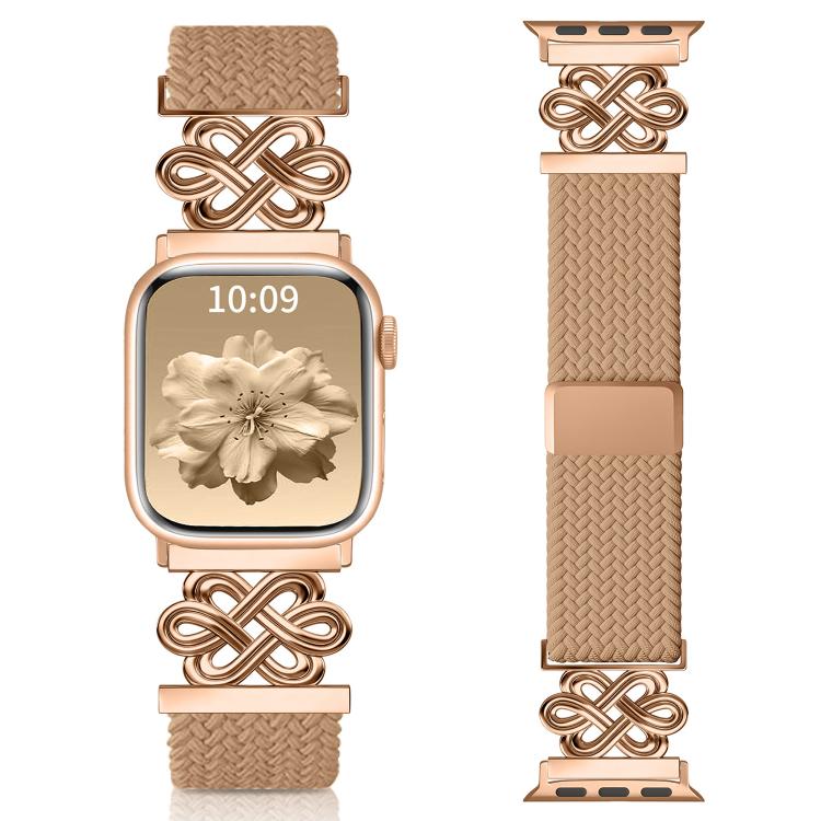 Dây đồng hồ xDfind khóa nam châm bện nylon cầu vồng nút thắt Trung Quốc, dành cho Apple Watch 42 / 44 / 45 / 46 / 49mm, dành cho Apple Watch 38 / 40 / 41 / S11 42mm