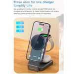Đế sạc không dây từ tính 3 trong 1 TOTU CW-1-W cho điện thoại, tai nghe và đồng hồ, CW-1-W