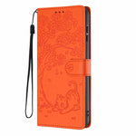 Ốp điện thoại da thuần chay dập nổi hình mèo cây, dành cho iPhone 11 Pro