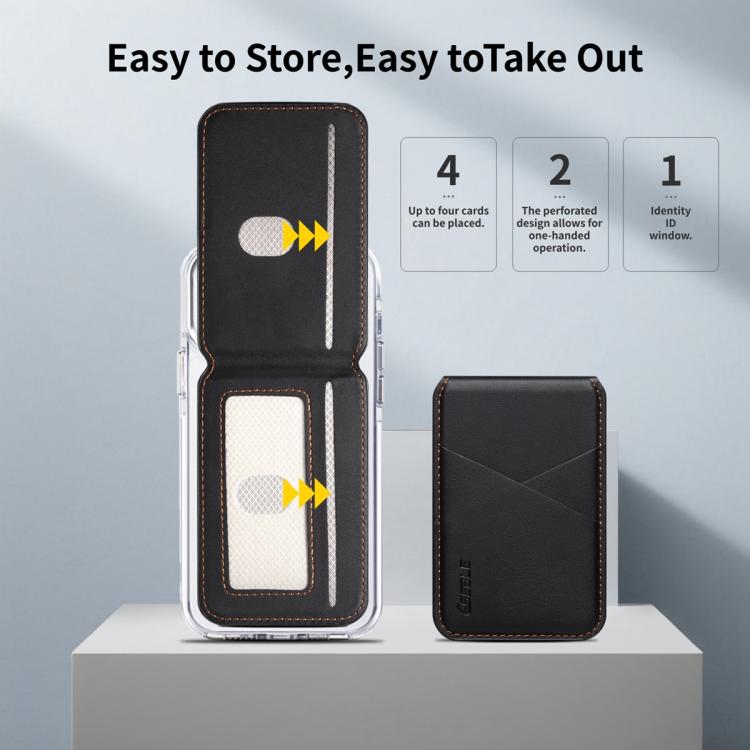 Giá đỡ khe đựng thẻ điện thoại nam châm RFID chất liệu da giả ESEBLE S2