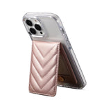 ESEBLE Adhesive Style Rhombic Texture Folding RFID Mobile Phone Card Slots Holder