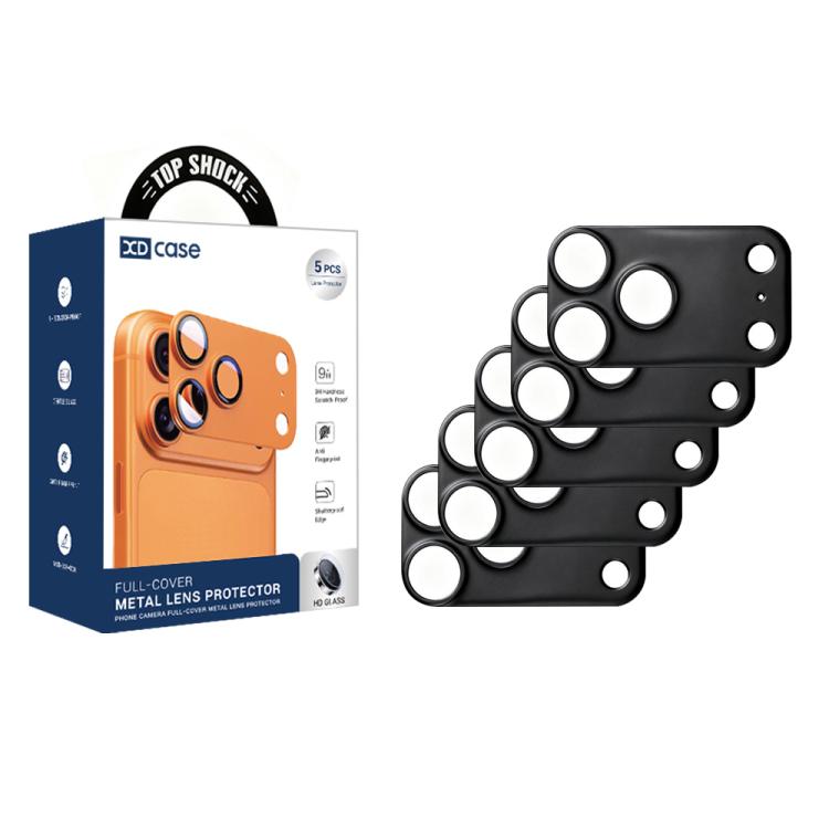 XDcase 5 cái bảo vệ ống kính camera rỗng hợp kim titan, Dành cho iPhone 17 Pro Max, iPhone 17 Pro
