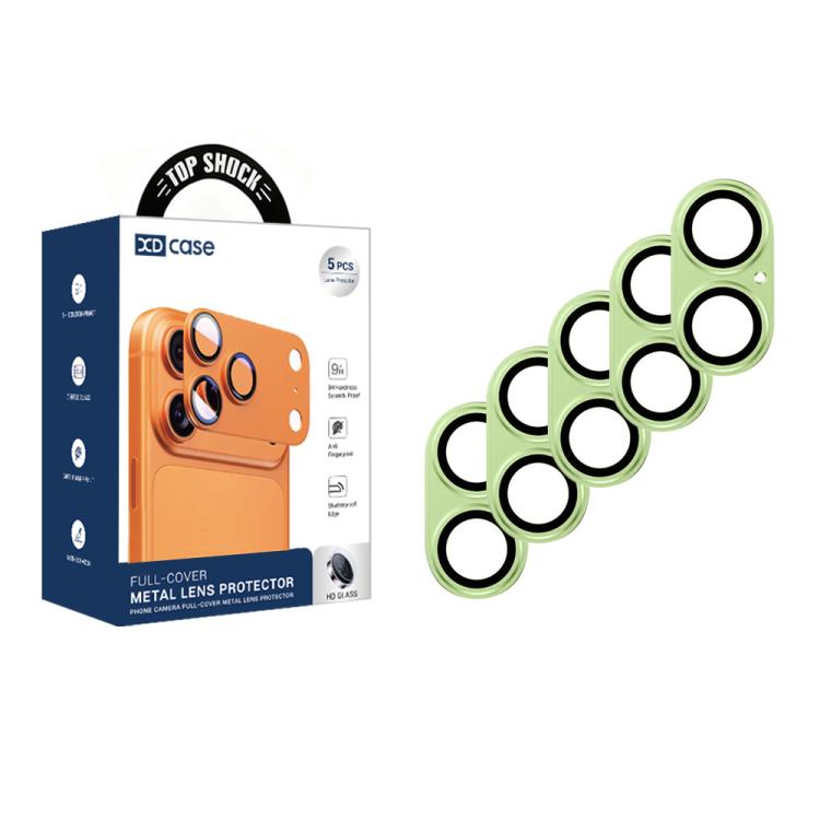 XDcase 5pcs Armor Full-Coverage Frosted Metal Camera Lens Ring Film, For iPhone 17