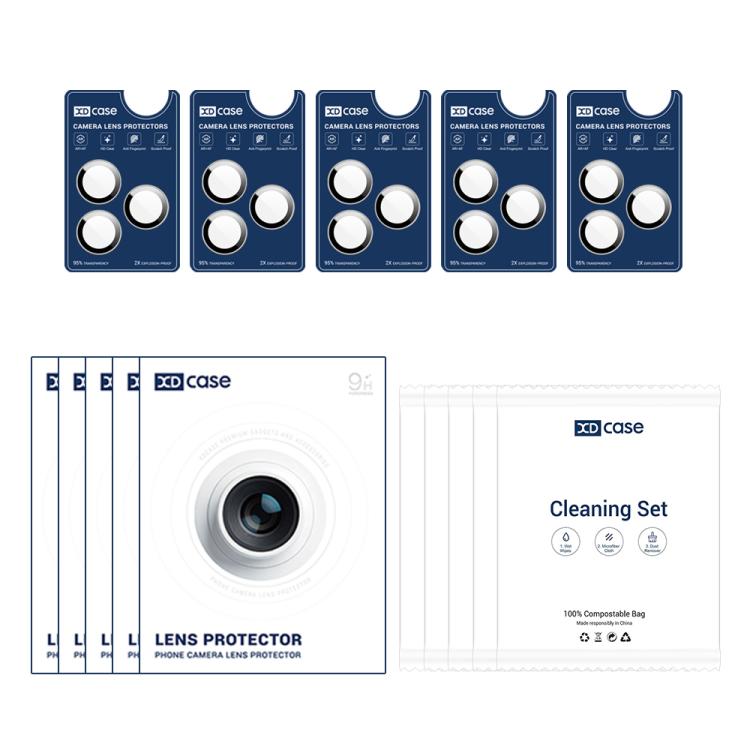 XDcase 5 cái bảo vệ ống kính camera Hawkeye AF + AR kèm dụng cụ căn chỉnh, Dành cho iPhone 17 Pro Max, iPhone 17 Pro
