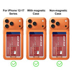 XDcase khe đựng thẻ nam châm mặt sau có giá đỡ cho iPhone / Galaxy & nhiều loại khác