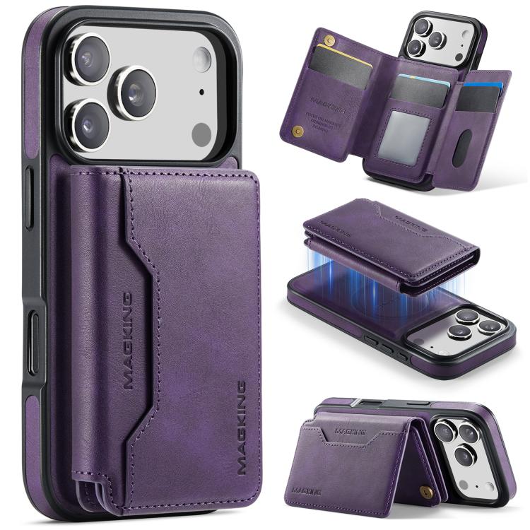 MAGKING K3 Series MagSafe RFID K3 Pro Card Bag Detachable Phone Case, For iPhone 17 Pro Max, For iPhone 17 Pro, For iPhone Air