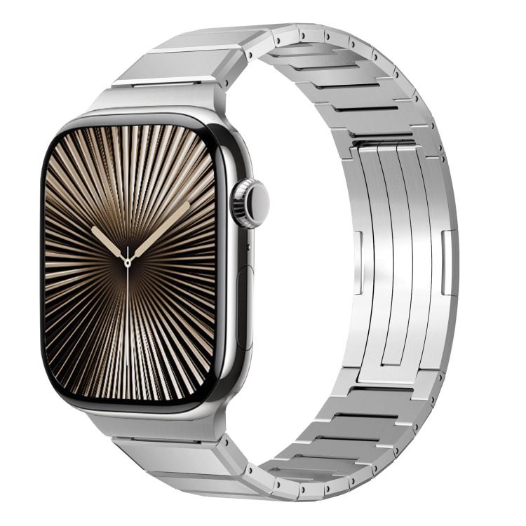 Dây đồng hồ hợp kim titan khóa gập một hạt, dành cho Apple Watch 46mm / 49mm / 45mm / 44mm, dành cho Apple Watch 42mm / 41mm / 40mm / 38mm