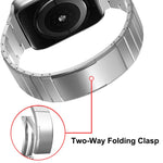 Dây đồng hồ hợp kim titan khóa gập một hạt, dành cho Apple Watch 46mm / 49mm / 45mm / 44mm, dành cho Apple Watch 42mm / 41mm / 40mm / 38mm