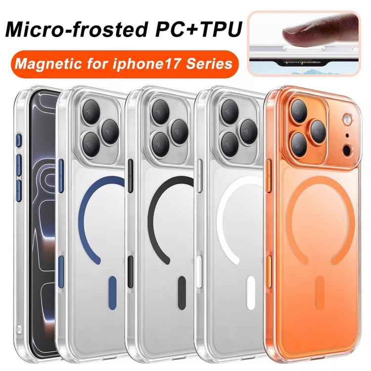 Frosted PC Hybrid TPU Magnetic Phone Case with AI Sensing Key, For iPhone 17 Pro Max, For iPhone 17 Pro, For iPhone 17, For iPhone Air, For iPhone 16 Pro Max, For iPhone 16 Pro, For iPhone 16