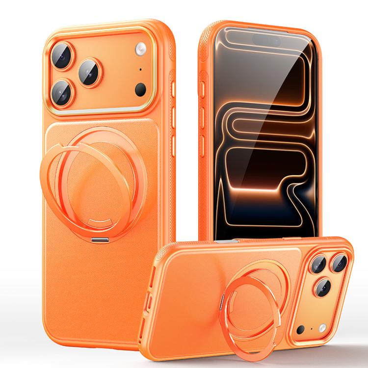 Leather Texture 360 Degrees Rotating Magnetic Holder Phone Case, For iPhone 17 Pro Max, For iPhone 17 Pro, For iPhone 17, For iPhone Air, For iPhone 16 Pro Max, For iPhone 16 Pro, For iPhone 16 Plus, For iPhone 16