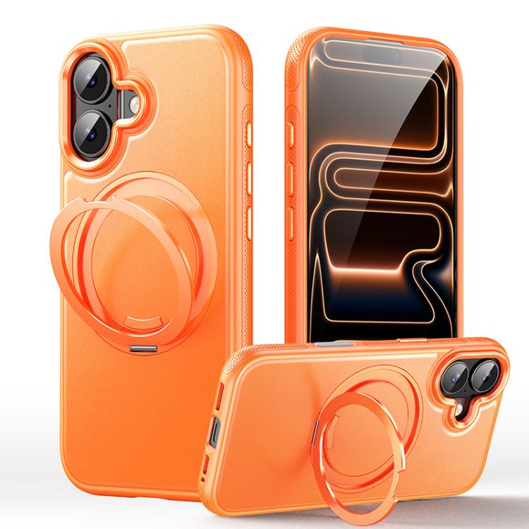 Leather Texture 360 Degrees Rotating Magnetic Holder Phone Case, For iPhone 18 Pro, For iPhone 18 Pro Max, For iPhone 17 Pro Max, For iPhone 17 Pro, For iPhone 17, For iPhone Air, For iPhone 16 Pro Max, For iPhone 16 Pro, For iPhone 16 Plus, For iPhone 16