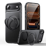 Leather Texture 360 Degrees Rotating Magnetic Holder Phone Case, For iPhone 18 Pro, For iPhone 18 Pro Max, For iPhone 17 Pro Max, For iPhone 17 Pro, For iPhone 17, For iPhone Air, For iPhone 16 Pro Max, For iPhone 16 Pro, For iPhone 16 Plus, For iPhone 16