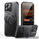 Leather Texture 360 Degrees Rotating Magnetic Holder Phone Case, For iPhone 18 Pro, For iPhone 18 Pro Max, For iPhone 17 Pro Max, For iPhone 17 Pro, For iPhone 17, For iPhone Air, For iPhone 16 Pro Max, For iPhone 16 Pro, For iPhone 16 Plus, For iPhone 16