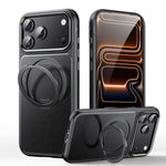 Leather Texture 360 Degrees Rotating Magnetic Holder Phone Case, For iPhone 18 Pro, For iPhone 18 Pro Max, For iPhone 17 Pro Max, For iPhone 17 Pro, For iPhone 17, For iPhone Air, For iPhone 16 Pro Max, For iPhone 16 Pro, For iPhone 16 Plus, For iPhone 16