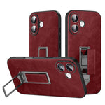 SULADA Wristband Hidden Metal Holder Faux Leather Phone Case, For iPhone 17 Pro Max, For iPhone 17 Pro, For iPhone 17, For iPhone 16 Pro Max, For iPhone 16 Pro, For iPhone 16