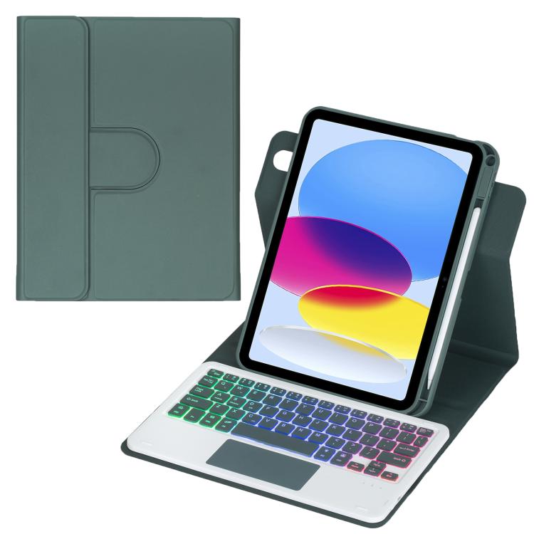 Bao da bàn phím Bluetooth có đèn nền xoay 360 độ với bàn di chuột, Dành cho iPad Pro 11 2025 / 2024, Dành cho iPad 2025 / 2022, Dành cho iPad Air 11 2025 / iPad Pro 11 2022, Dành cho iPad 10.2 2021 / 2019 / iPad Air 3